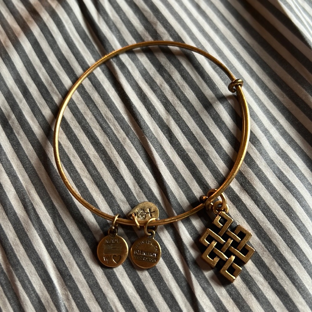 Alex + Ani Gold Knot Charm Bracelet